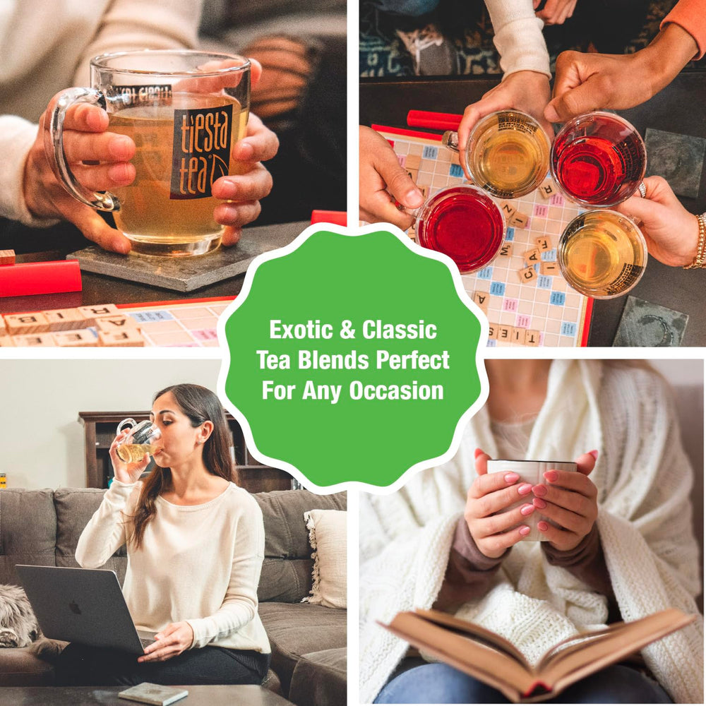 Tiesta Tea Sour Green Apple flavors highlighted by pineapple and marigold for a bright finish