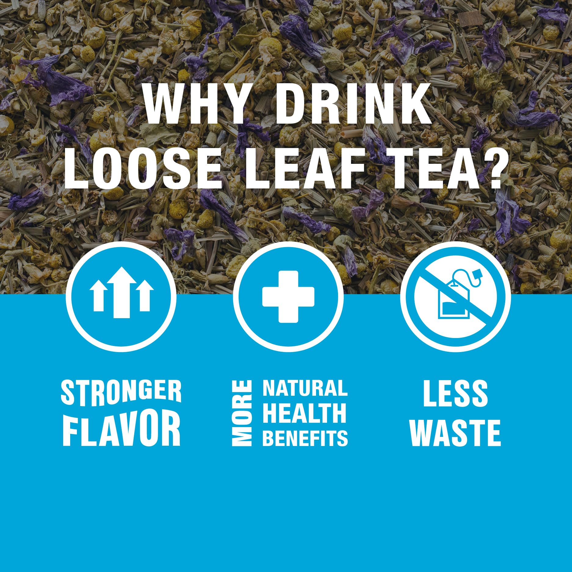Tiesta Tea hot or iced lavender chamomile brew, versatile everyday tea.