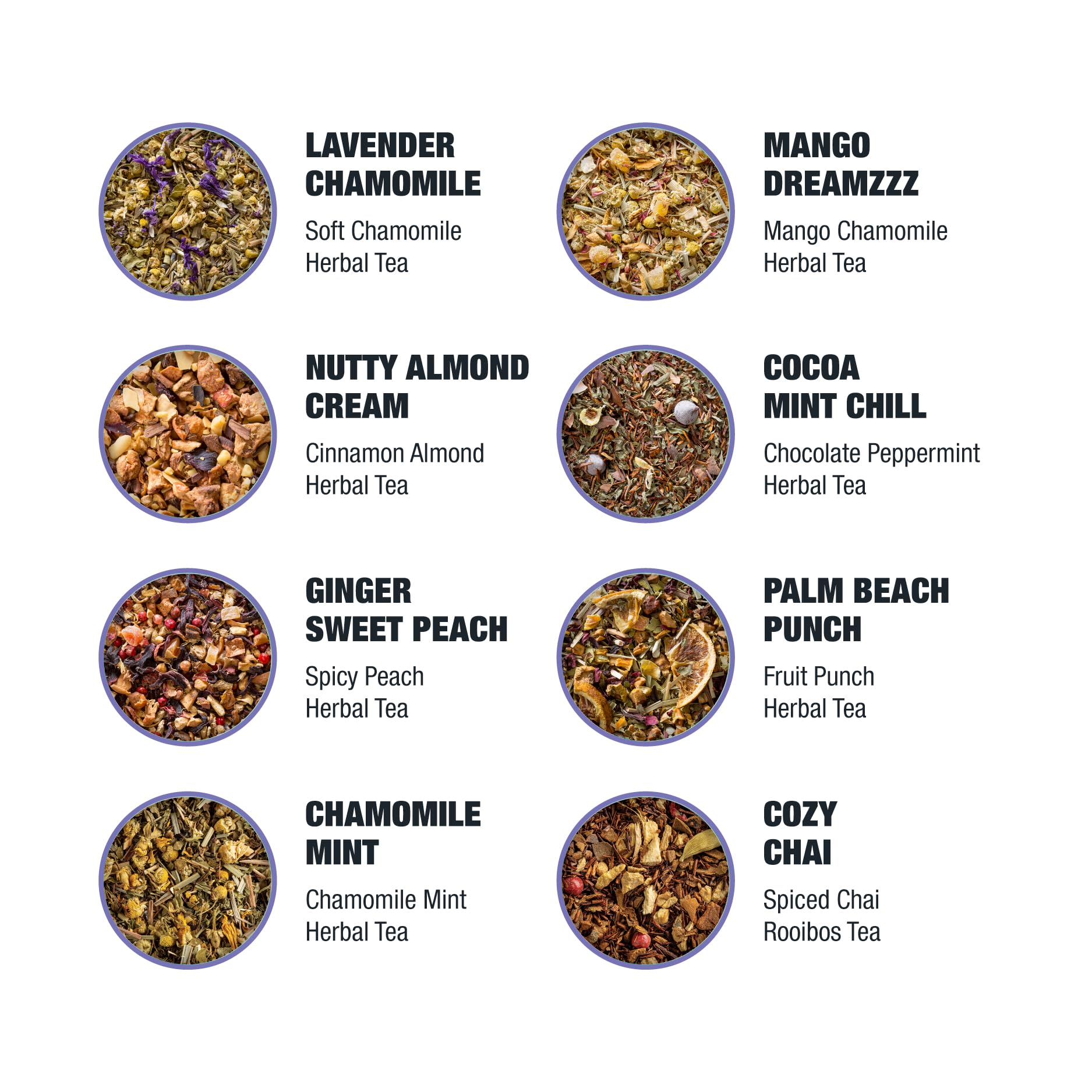 Tiesta Tea Nutty Almond Cream close-up reveals creamy, comforting nutty notes.