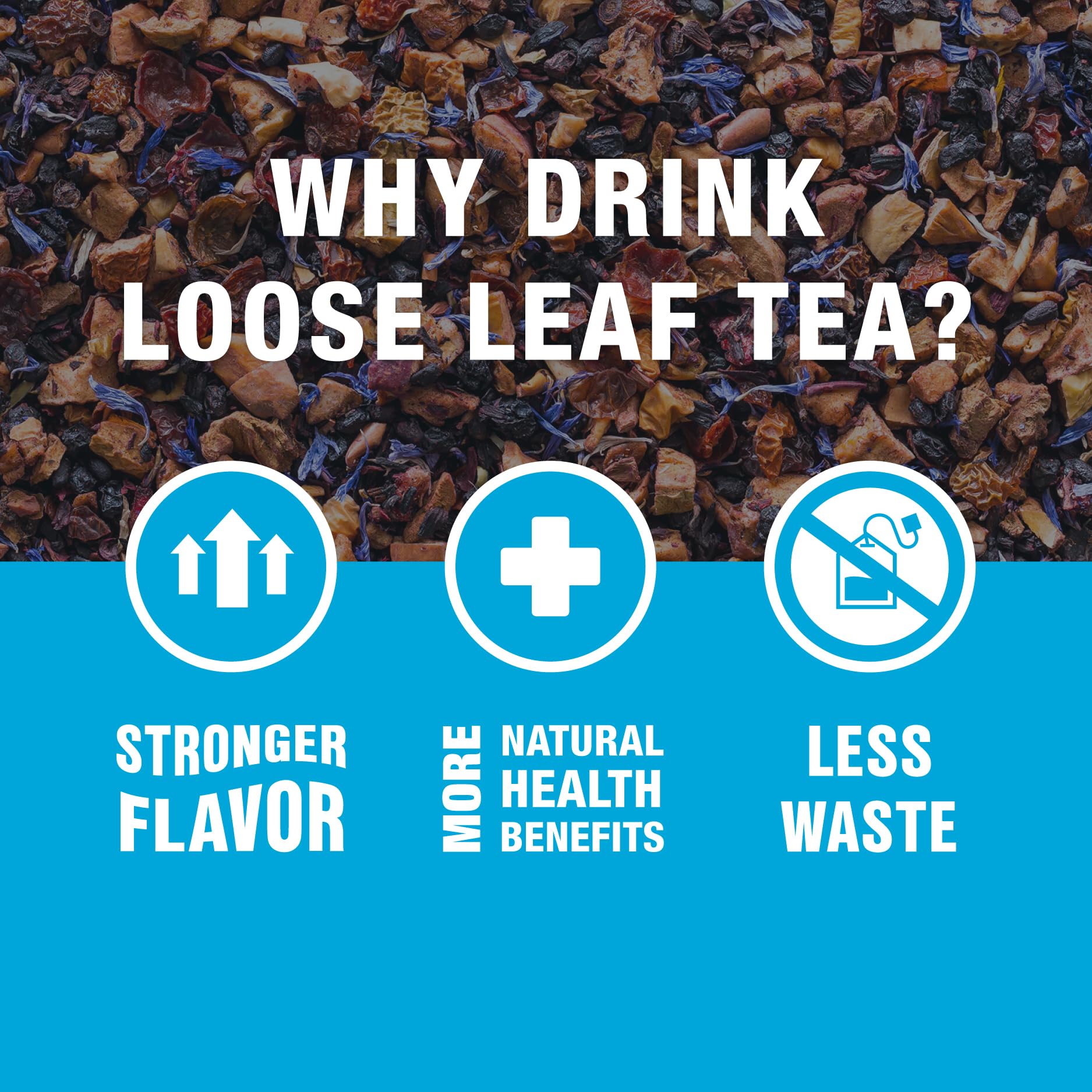 Tiesta Tea Blueberry Wild Child ingredients: blueberries, elderberries, hibiscus, apple.