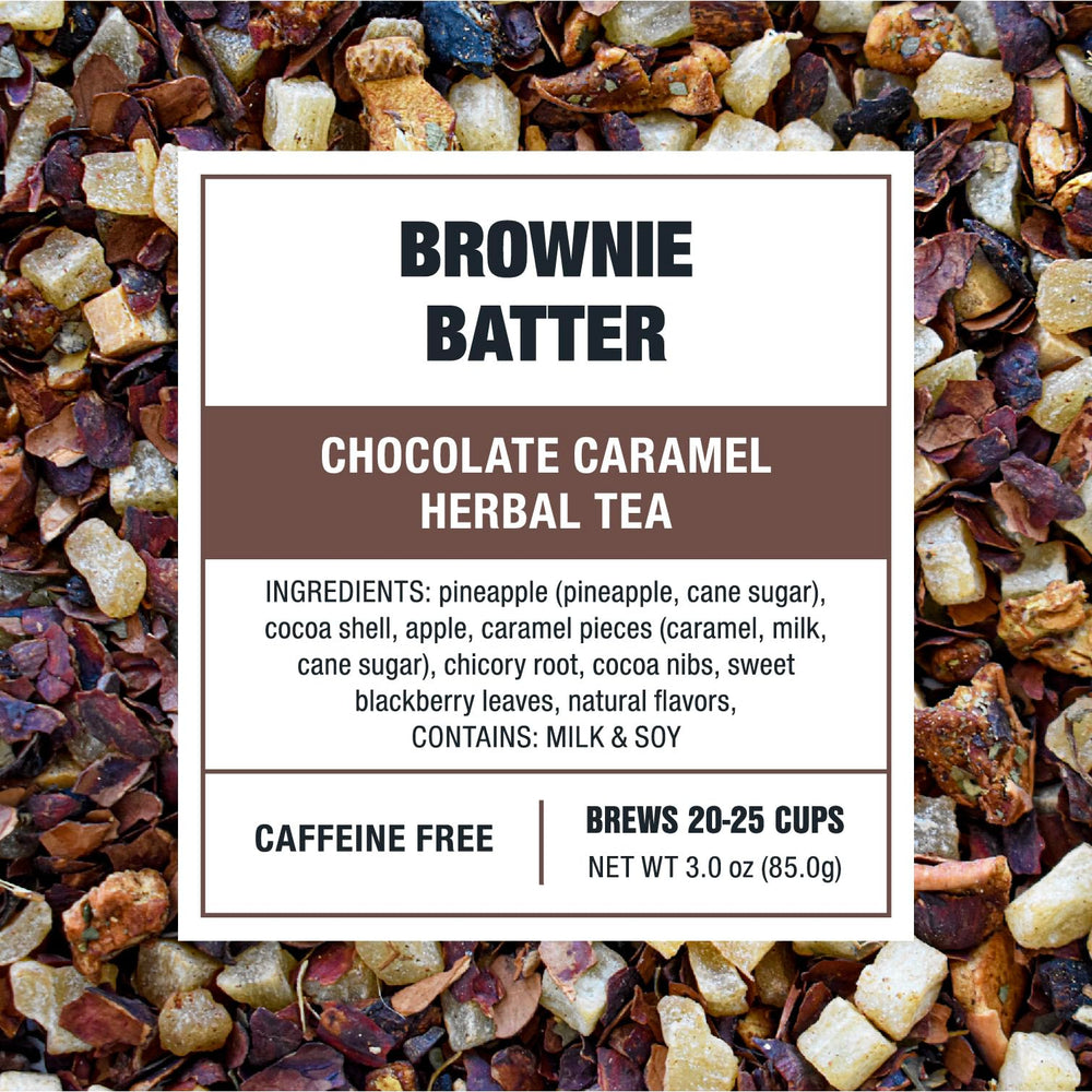 Tiesta Tea Brownie Batter apple and chicory mix close-up suggests depth.