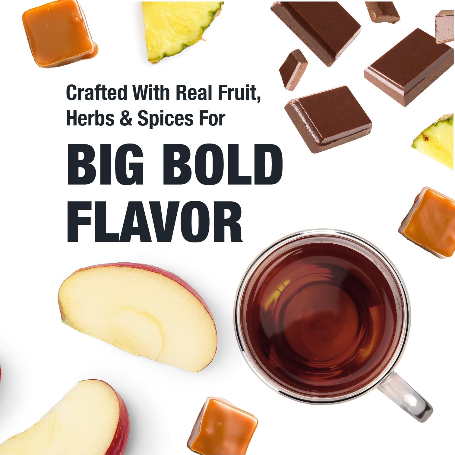 Tiesta Tea Brownie Batter steeping cup captures warm, comforting aroma.