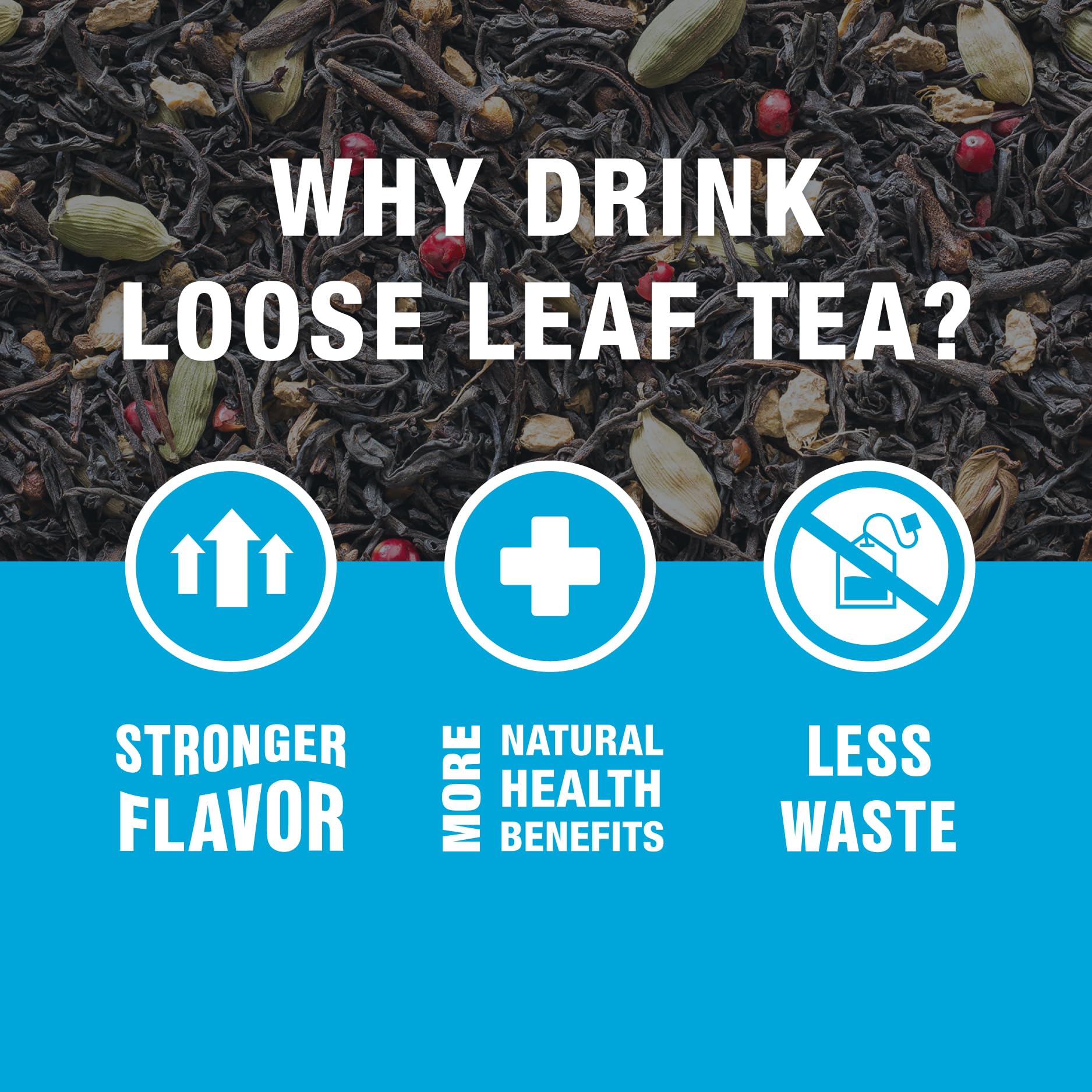 Tiesta Tea Chai Love quick brewing guide for 3-5 minutes