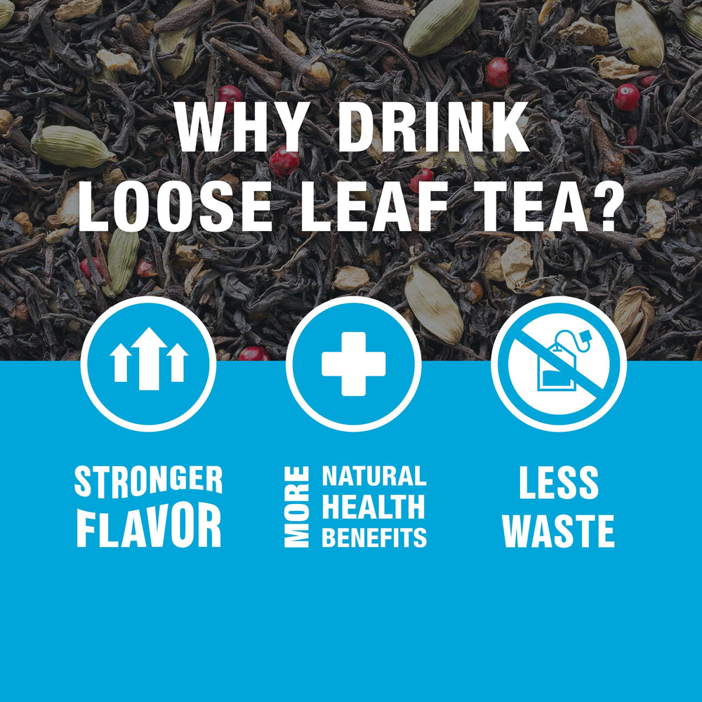 Tiesta Tea Chai Love quick brewing guide for 3-5 minutes