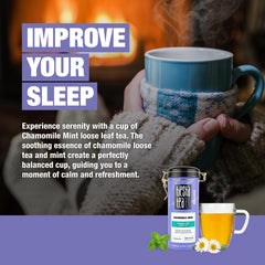 Tiesta Tea Chamomile Mint hot cup delivers soothing, fragrant sip