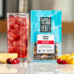 Tiesta Tea Cherry Punch brew-steep image indicating hot or iced preparation
