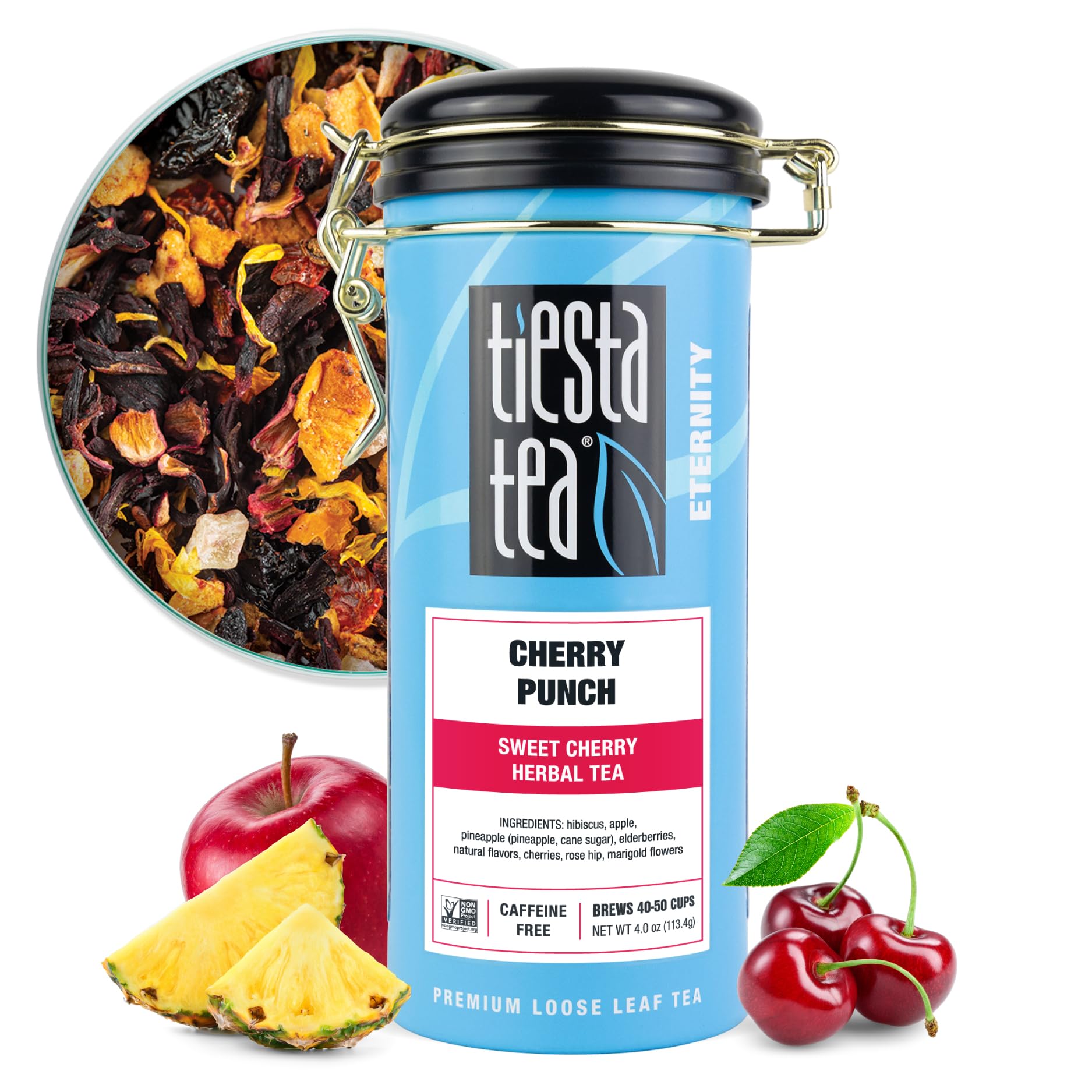 Tiesta Tea Cherry Punch loose leaf blend for a bright, fruit-forward cup.