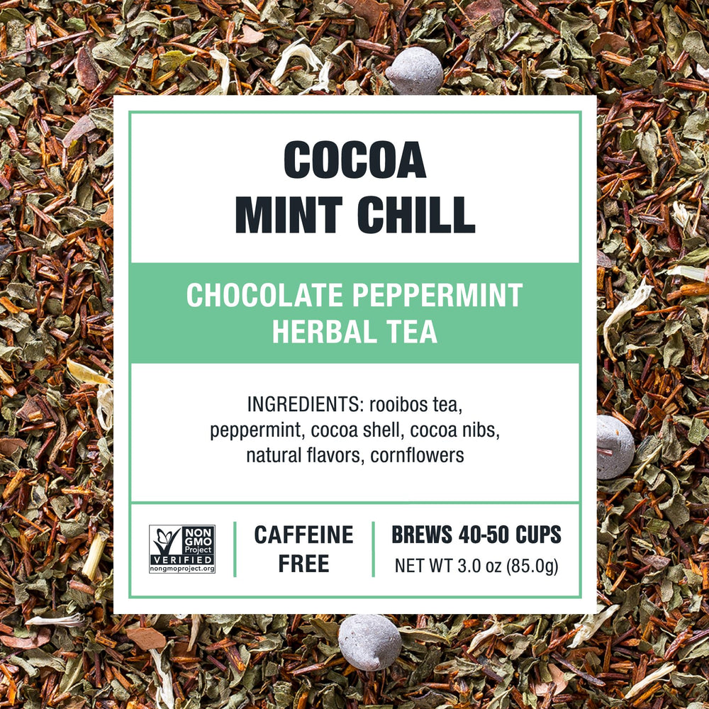 Aromas of chocolate and peppermint from Tiesta Tea Cocoa Mint Chill