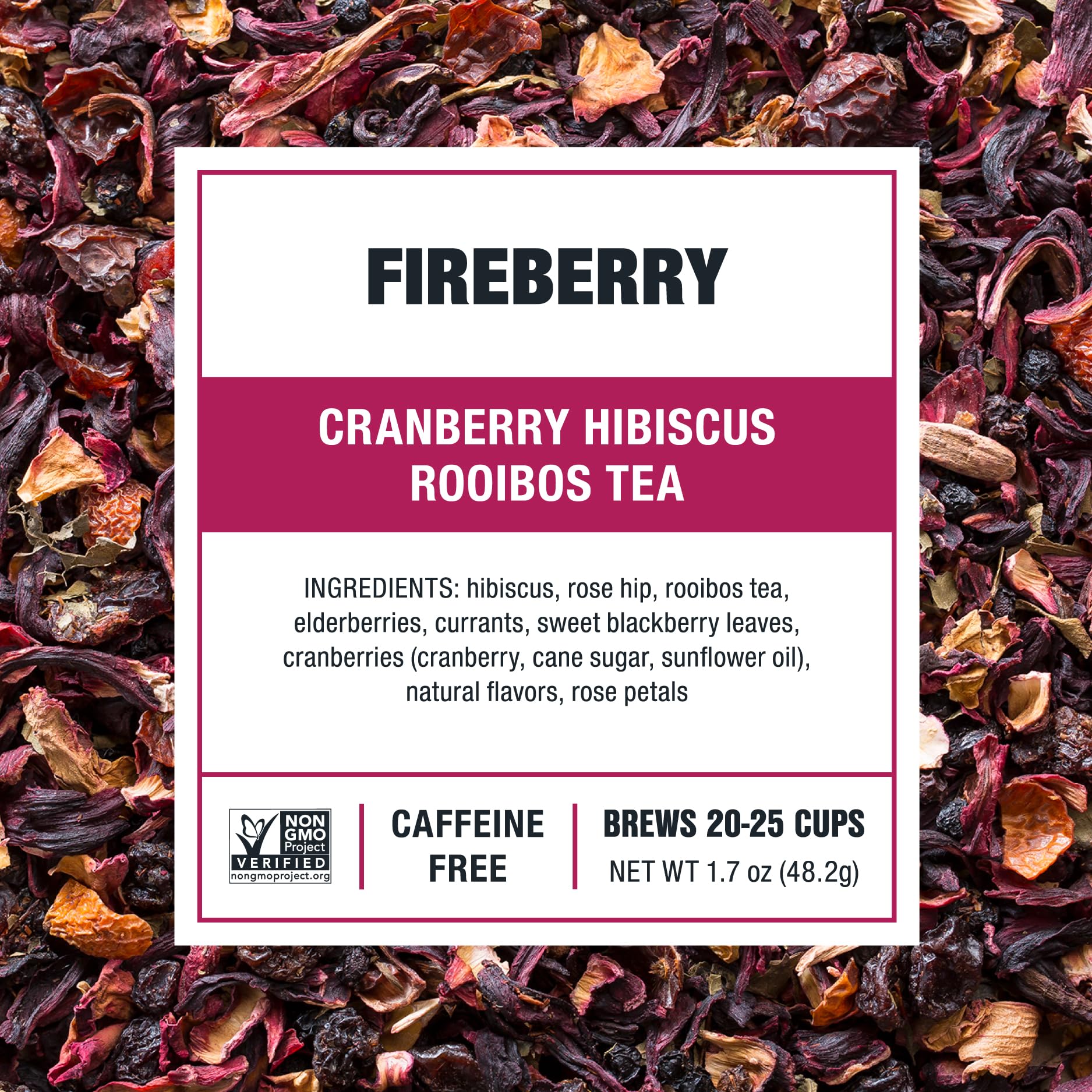 Tiesta Tea cranberry hibiscus rooibos steep releasing tart, fruity aroma