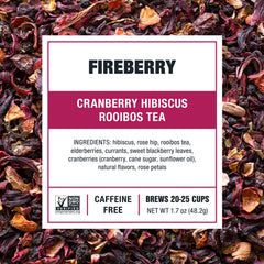 Tiesta Tea cranberry hibiscus rooibos steep releasing tart, fruity aroma