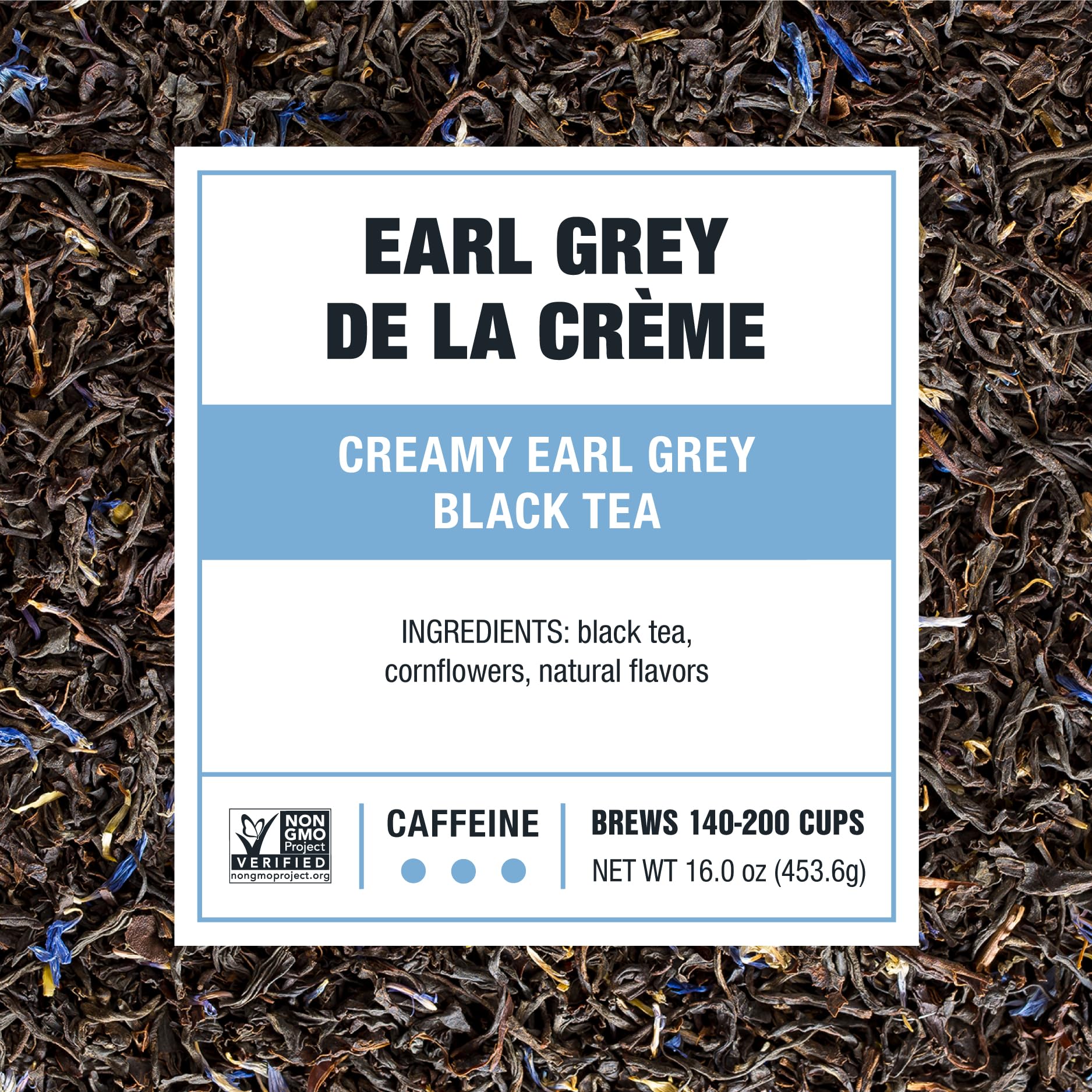 Tiesta Tea Creamy Earl Grey de la Crème loose leaves release a rich aroma in every brew.