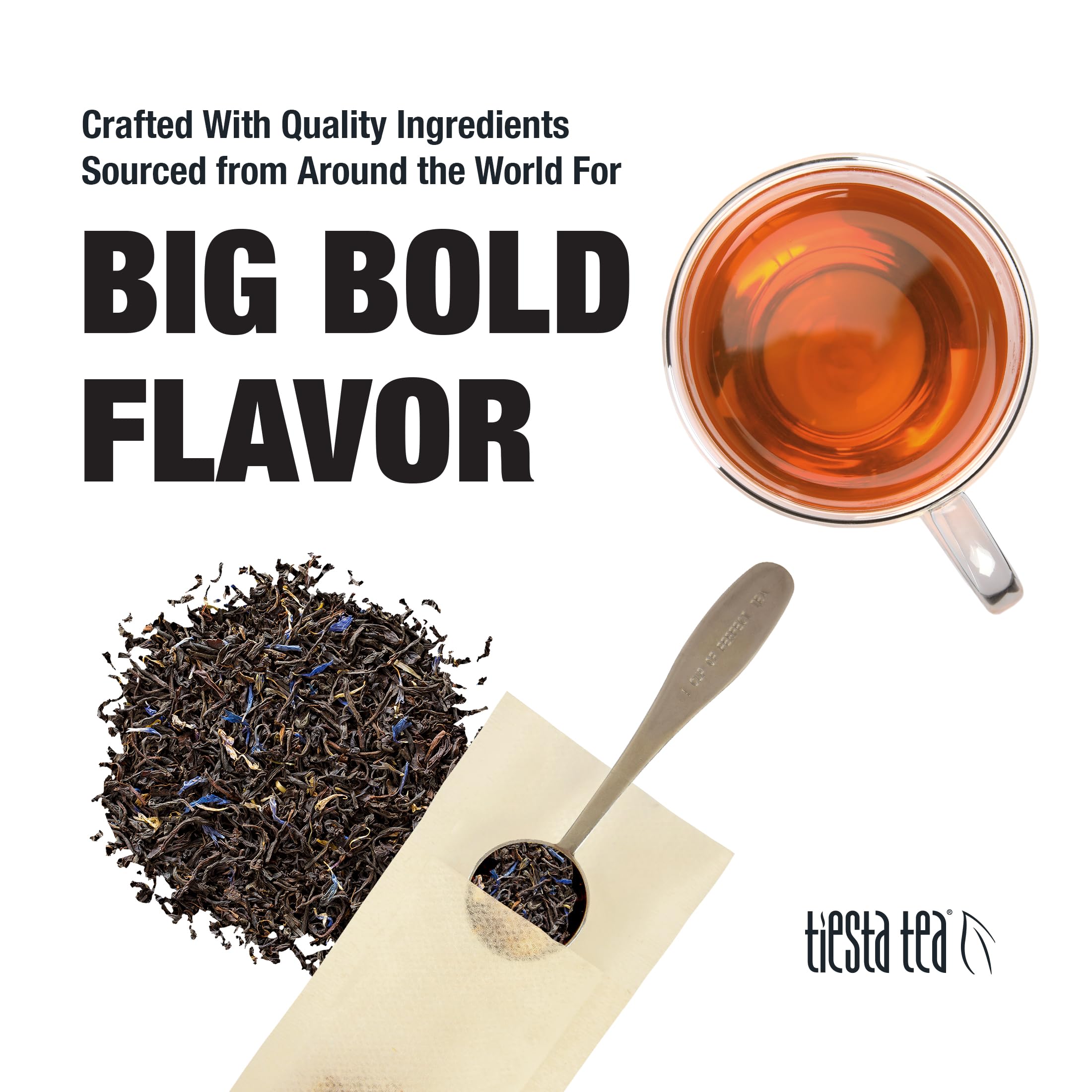 Tiesta Tea Creamy Earl Grey de la Crème vanilla notes enhance flavor.