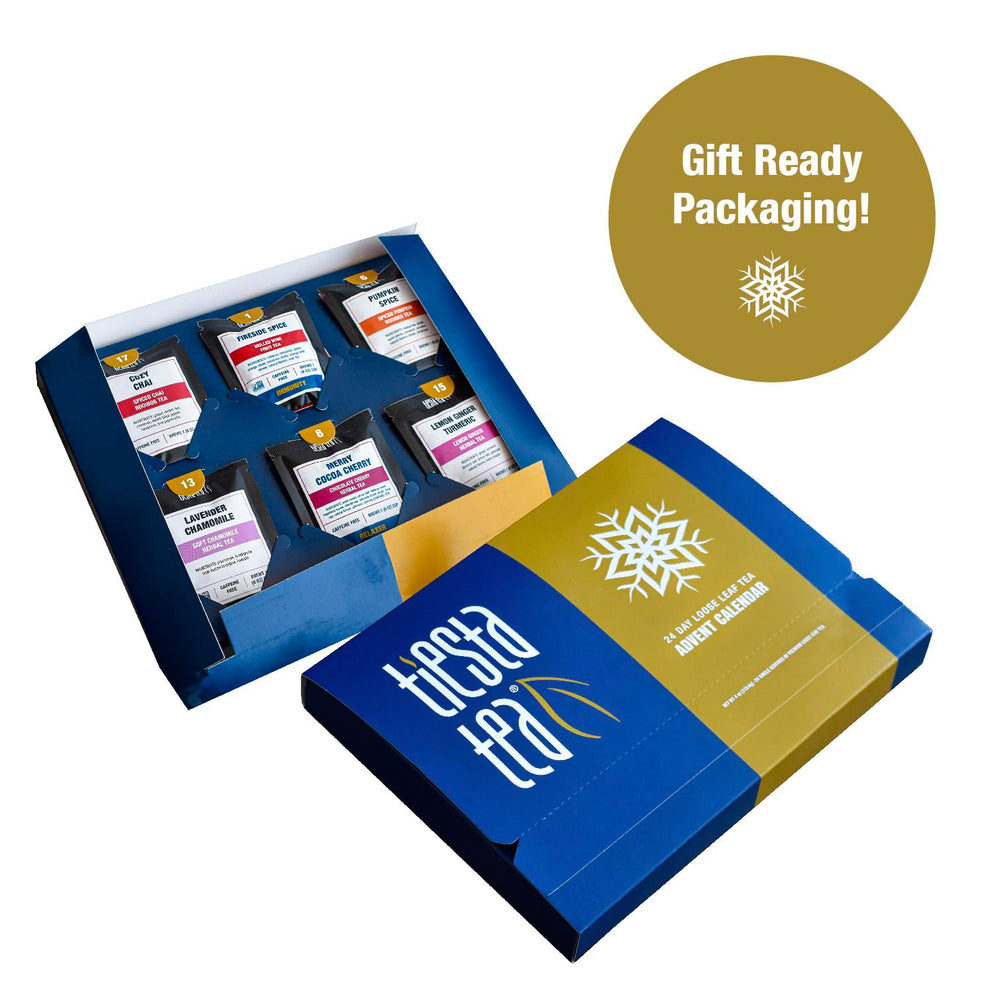 Tiesta Tea enthusiast gift idea featuring diverse tea collection