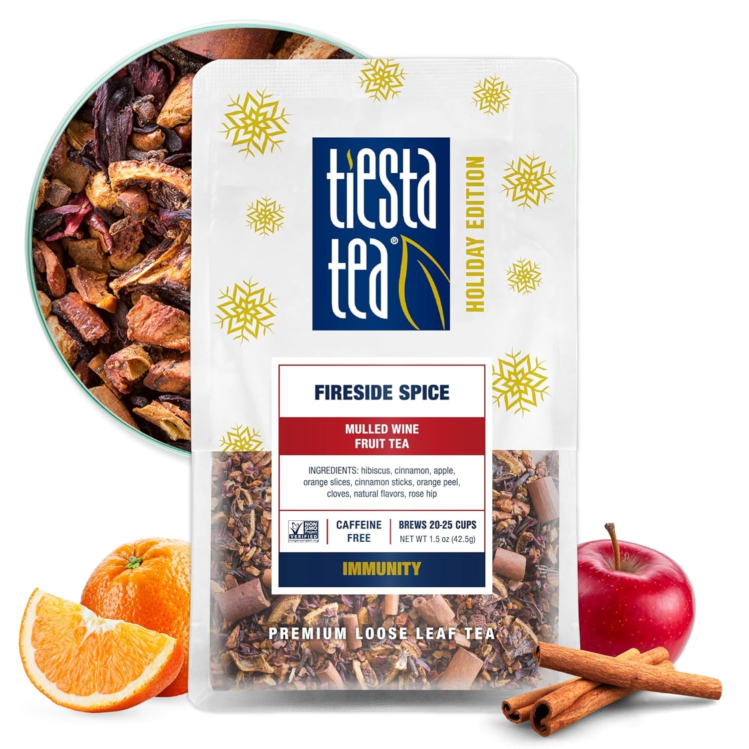 Tiesta Tea Fireside Spice loose leaf blend aroma preview for cozy evenings