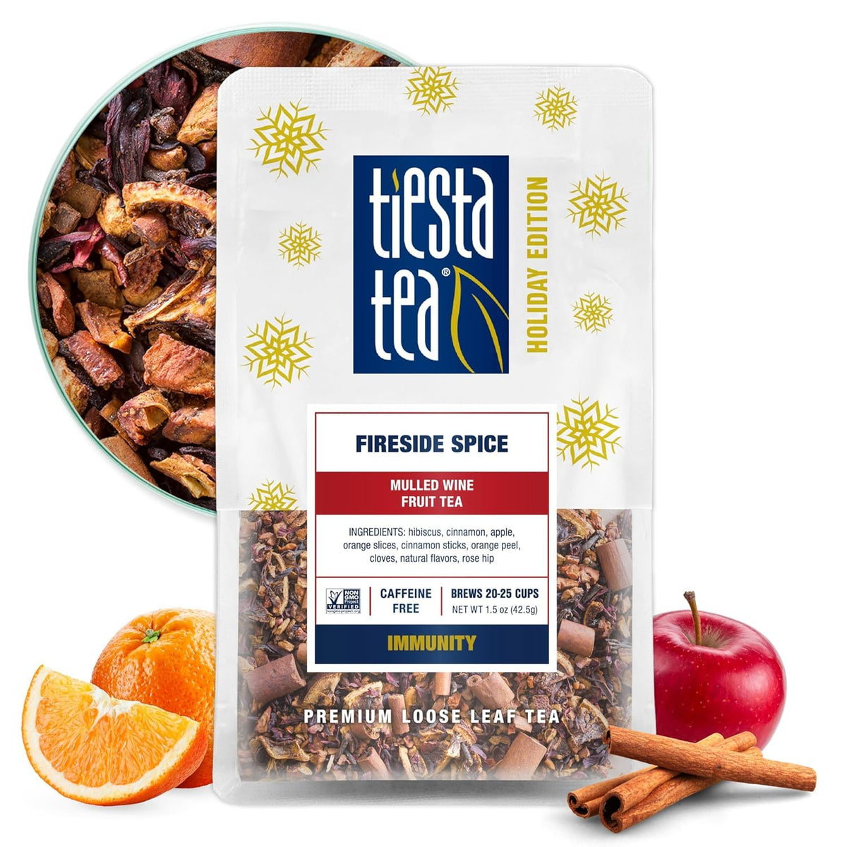Tiesta Tea Fireside Spice loose leaf blend aroma preview for cozy evenings