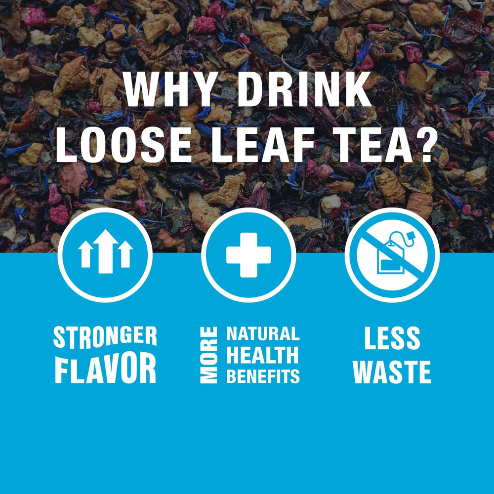Tiesta Tea fruity-tea-pour-steep demonstrates versatile hot or cold brewing.