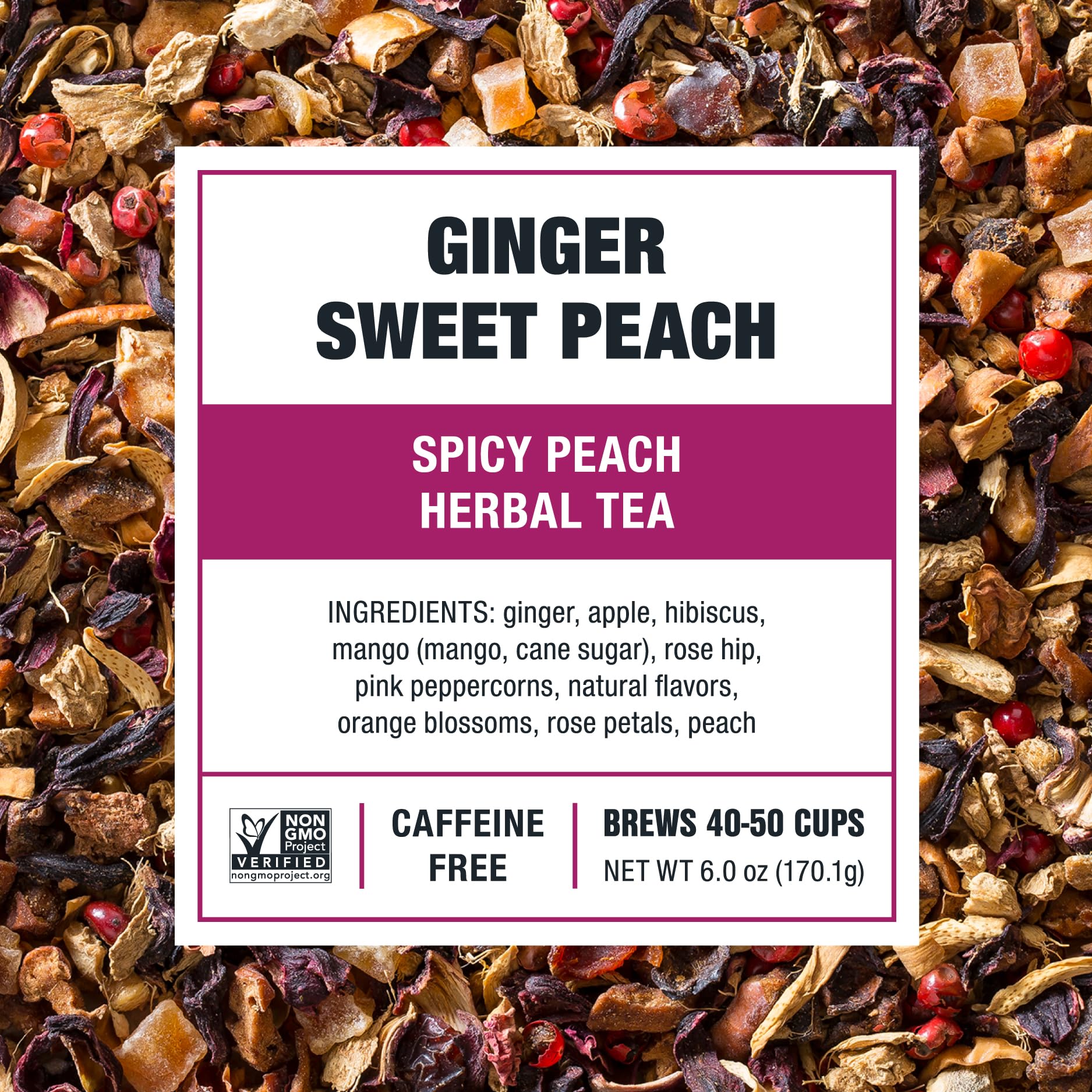 Tiesta Tea Ginger Sweet Peach brew in glass, soothing afternoon ritual.