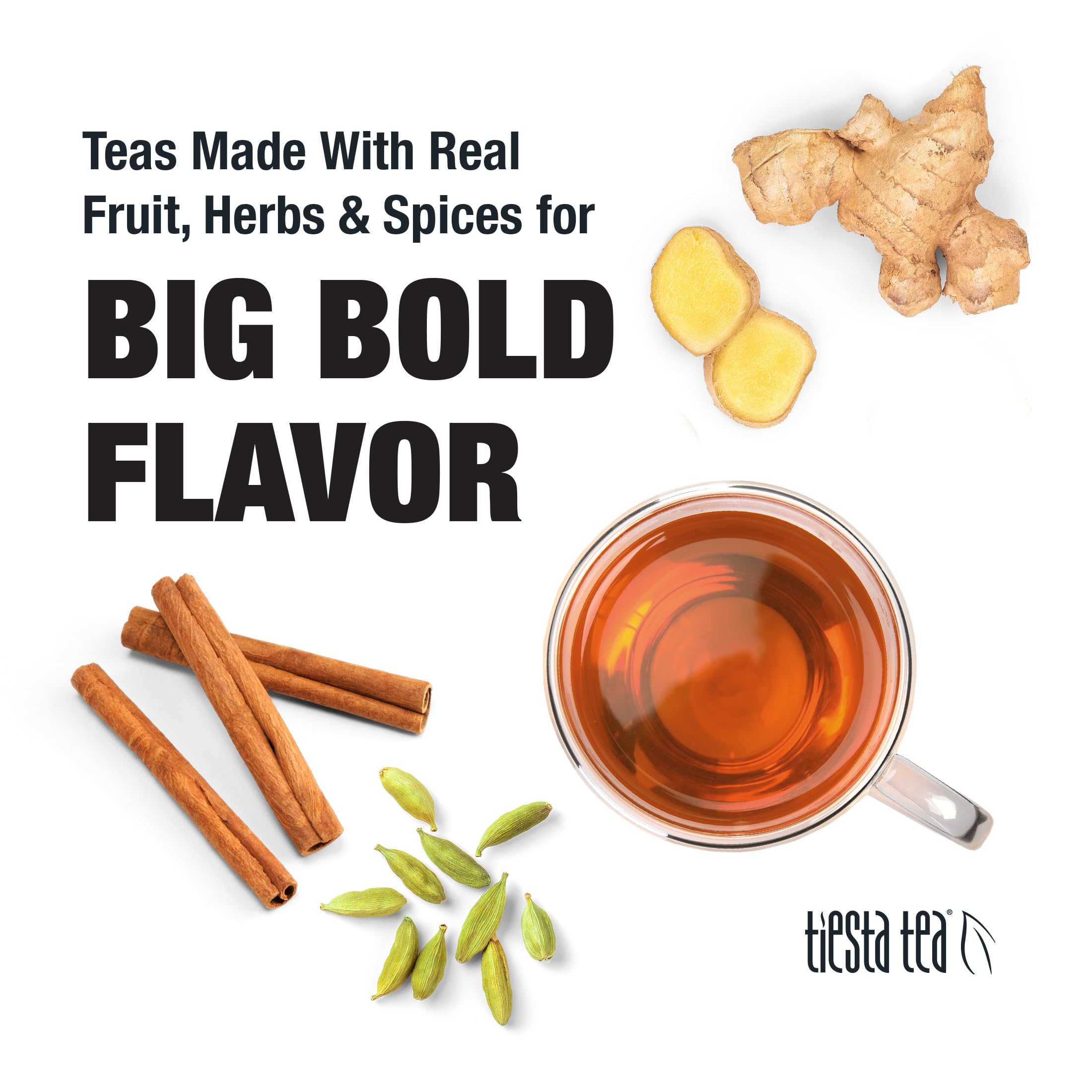 Tiesta Tea hot or iced serving setup for versatility