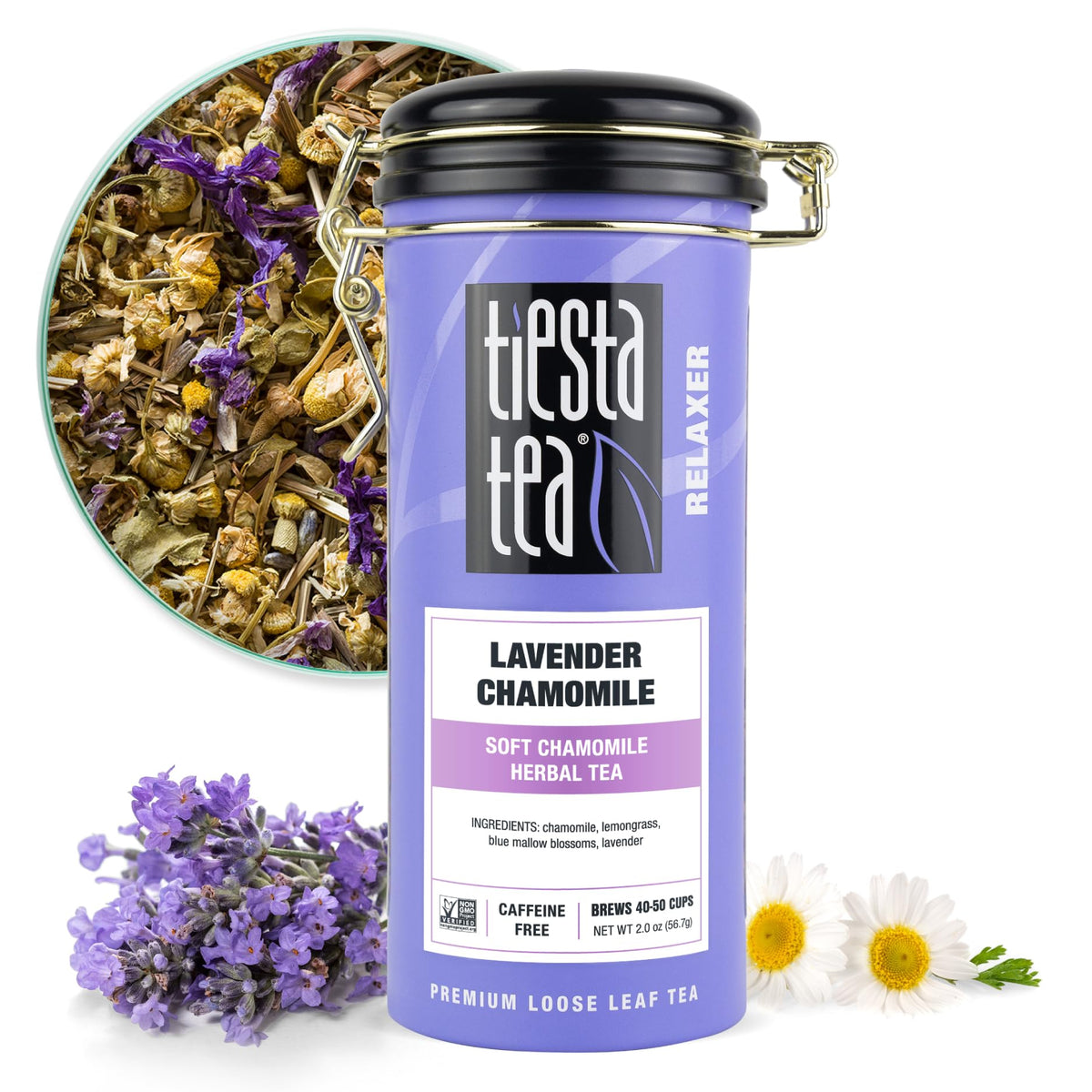 Tiesta Tea Lavender Chamomile loose leaves for a calming aroma