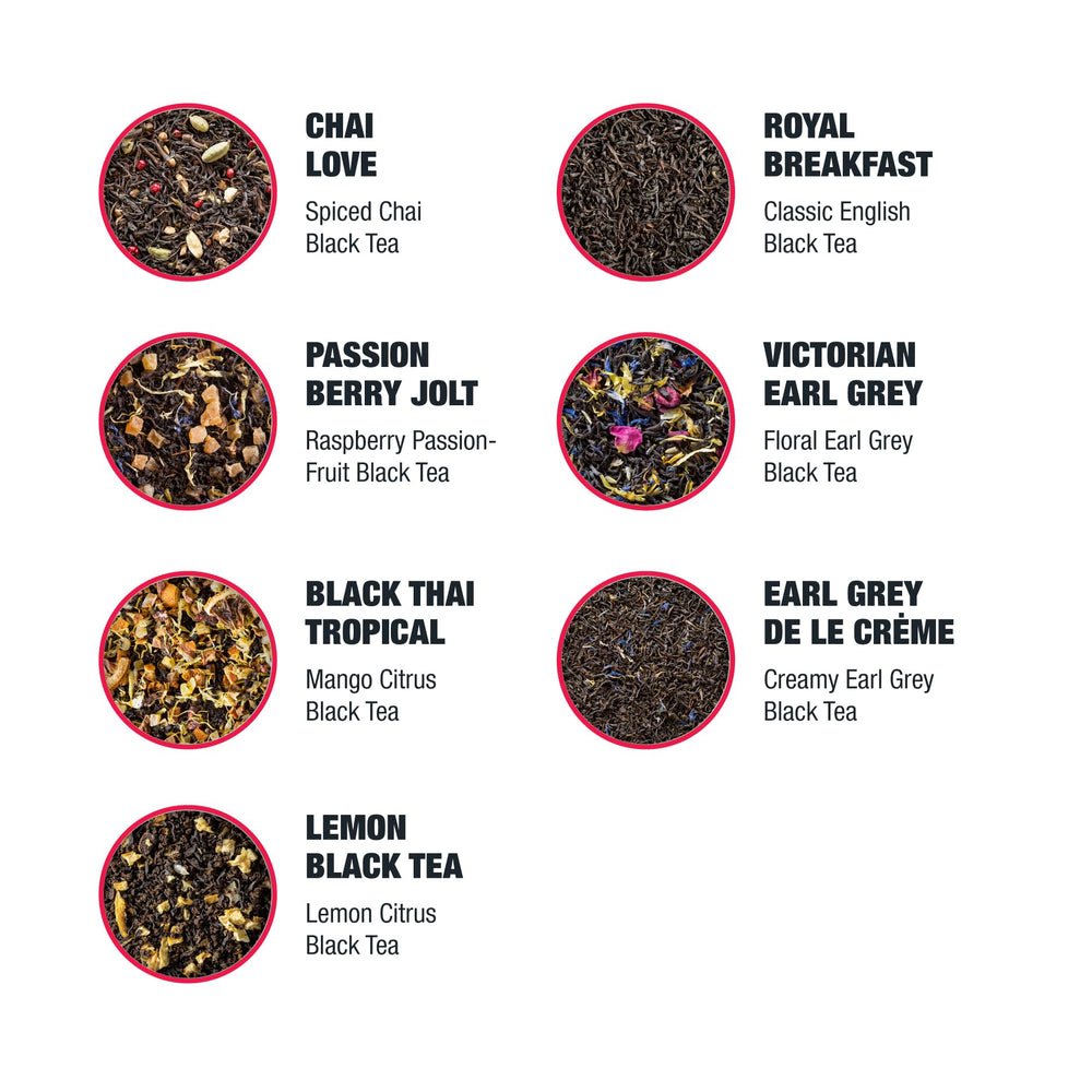 Tiesta Tea Lemon Black Tea loose leaf—bright citrus kick for hot or iced
