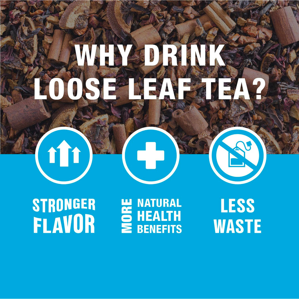 Tiesta Tea loose leaf blends close-up showing variety and quality