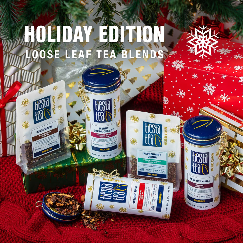 Tiesta Tea Merry Cocoa Cherry gift-pack idea for holiday gifting