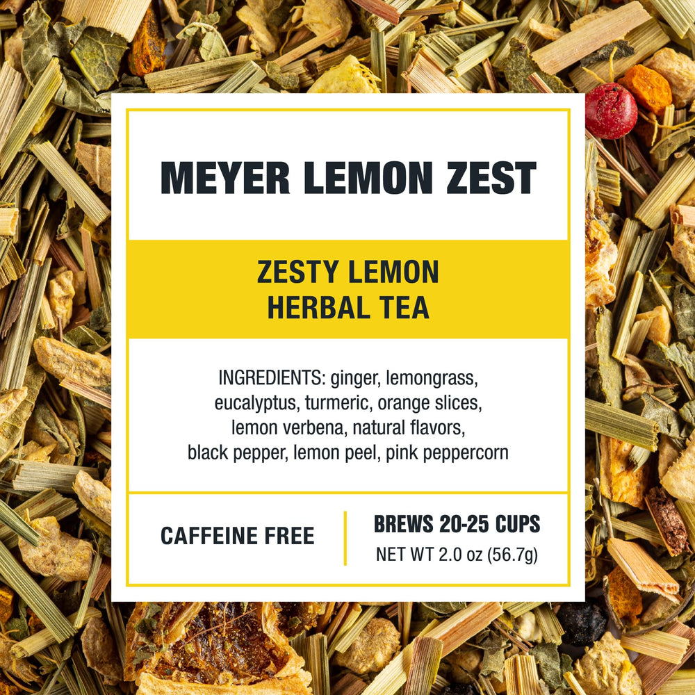Ginger-lemongrass note in Tiesta Tea Meyer Lemon Zest infusion being prepared