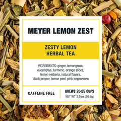 Ginger-lemongrass note in Tiesta Tea Meyer Lemon Zest infusion being prepared