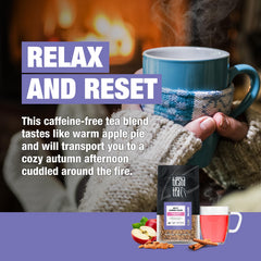 Hot brew in ceramic mug featuring Tiesta Tea Nutty Almond Cream aroma