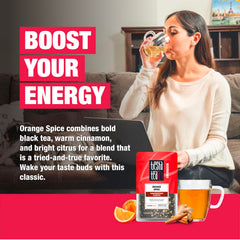 Tiesta Tea Orange Spice blend with cinnamon and ginger for warm spice