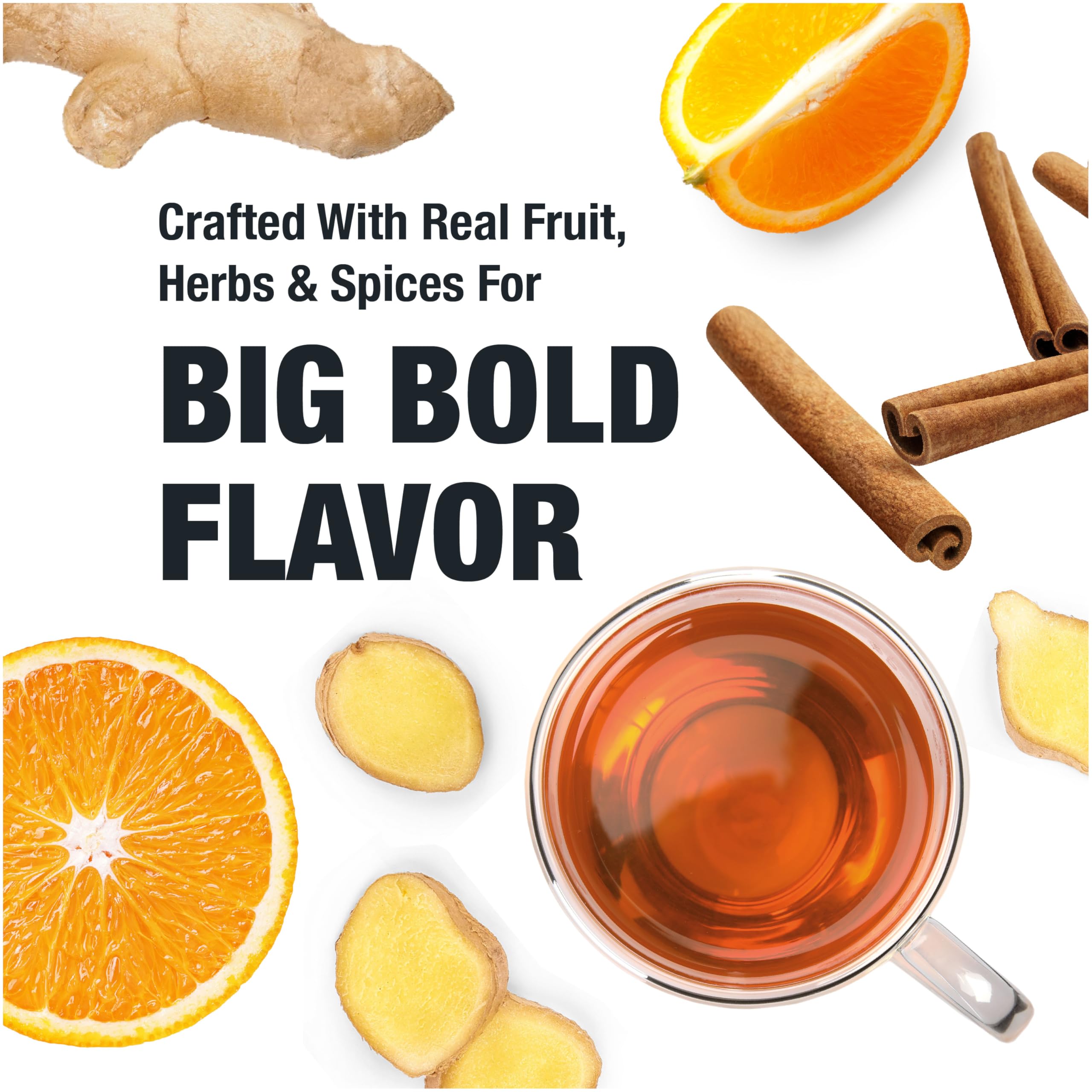 Tiesta Tea Orange Spice can be enjoyed hot or iced for versatility