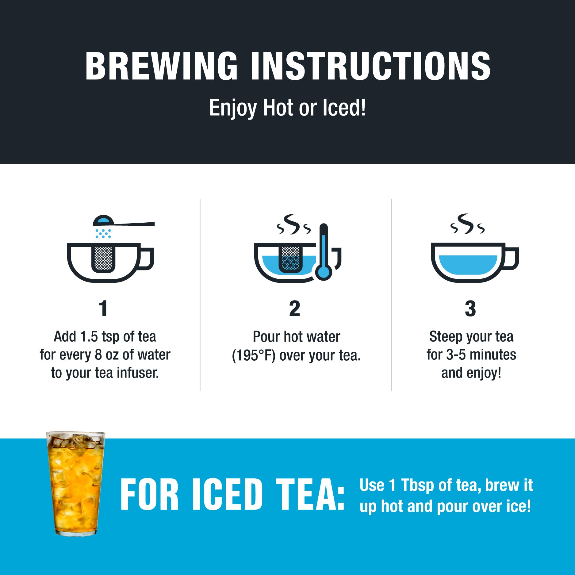 Teas measuring spoon beside Passion Berry Jolt for precise brews.