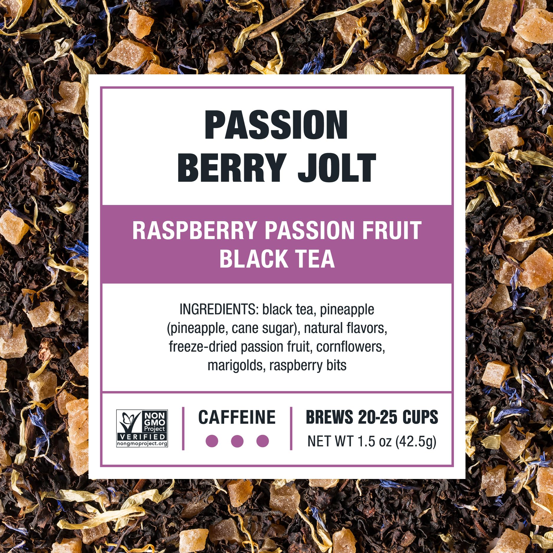 Tiesta Tea Passion Berry Jolt iced tea glass for a refreshing cold option