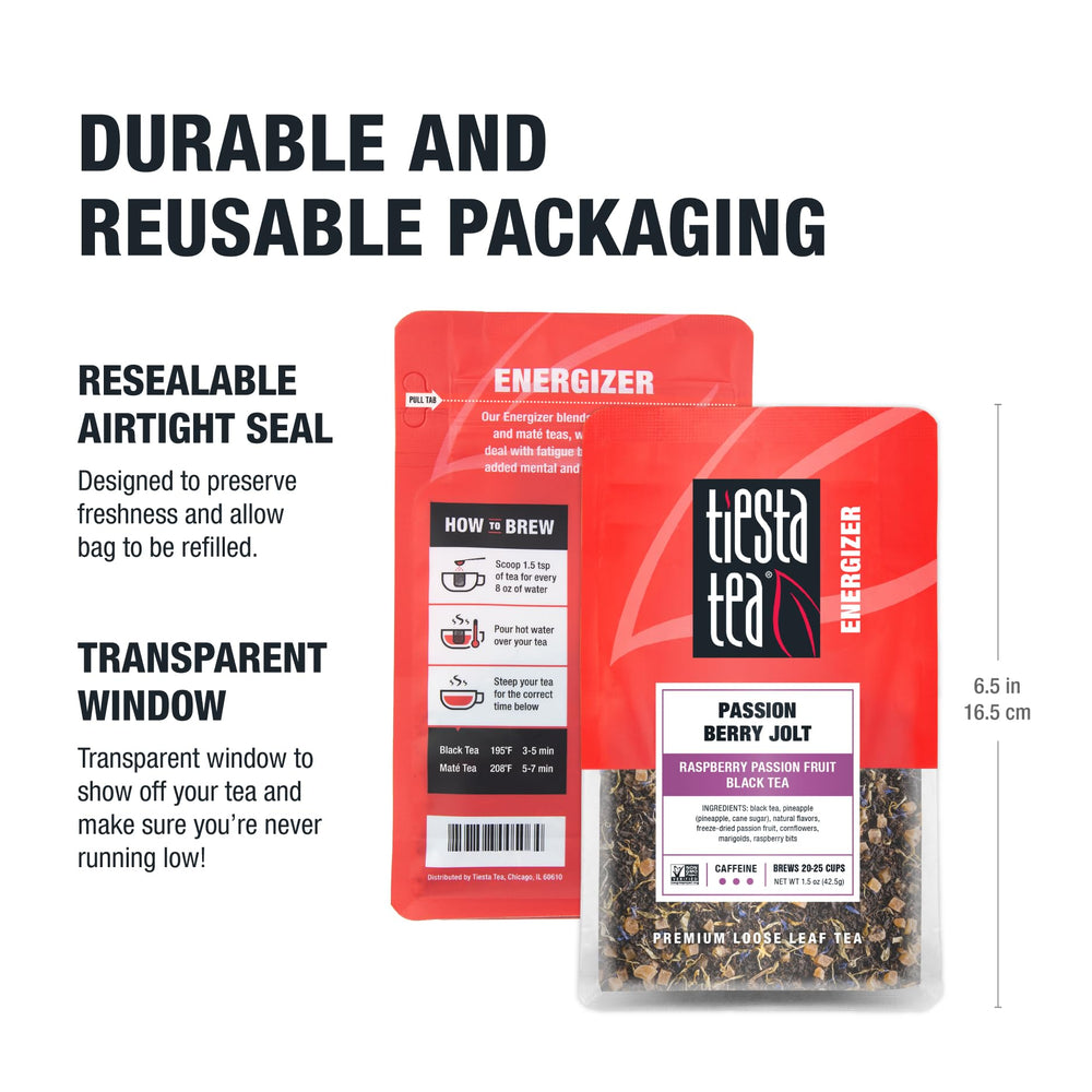 Morning energy with Tiesta Tea Passion Berry Jolt as a quick pick me up