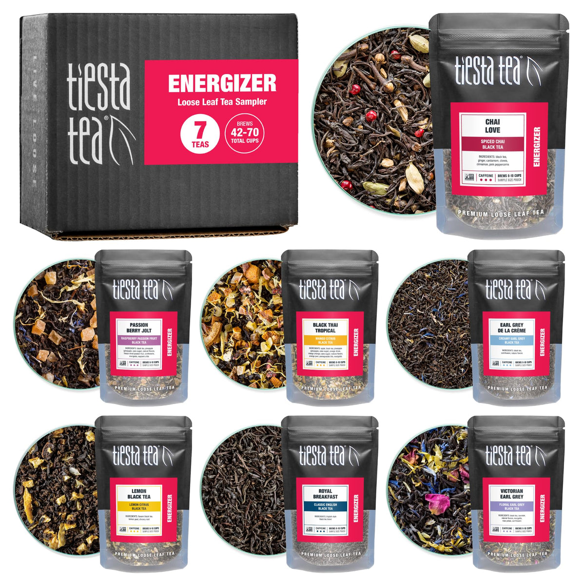 Tiesta Tea Passion Berry Jolt loose leaf—vibrant aroma and energizing start