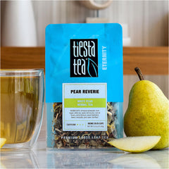 Pear Reverie pineapple and pear in a bright cup, ideal for hot or iced.