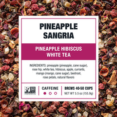 Tiesta Tea Pineapple Hibiscus White Tea dry blend with natural ingredients.