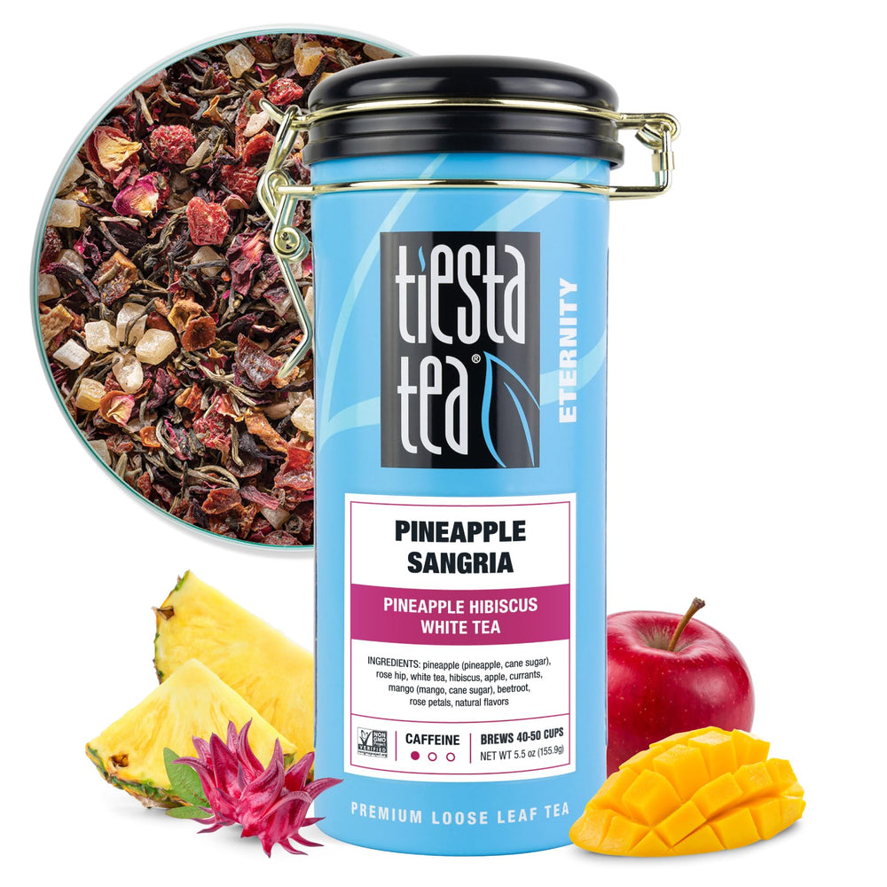 Tiesta Tea Pineapple Sangria tin-front for gifts and daily refreshment.