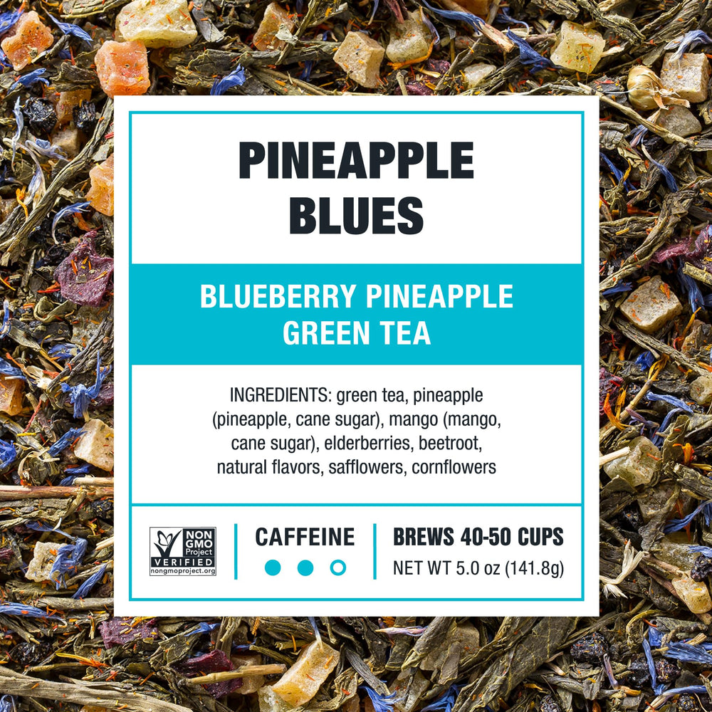 Tiesta Tea Premium loose leaf blend aroma and vibrant leaves invite a ceremonial brew