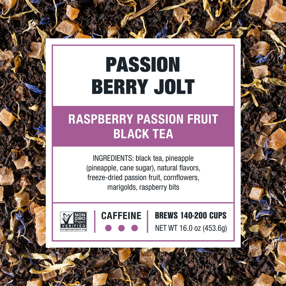 Tiesta Tea Raspberry Passion Fruit Black Tea in premium loose leaf blend.