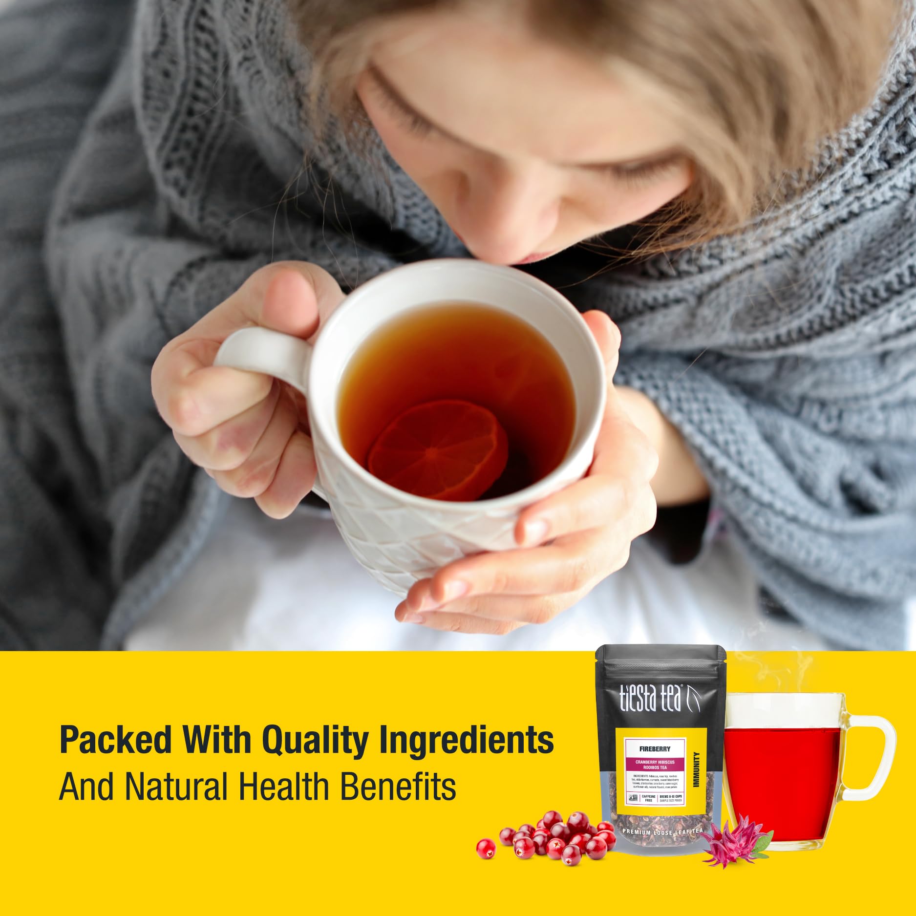 Tiesta Tea brewed cup hot captures soothing herbal notes