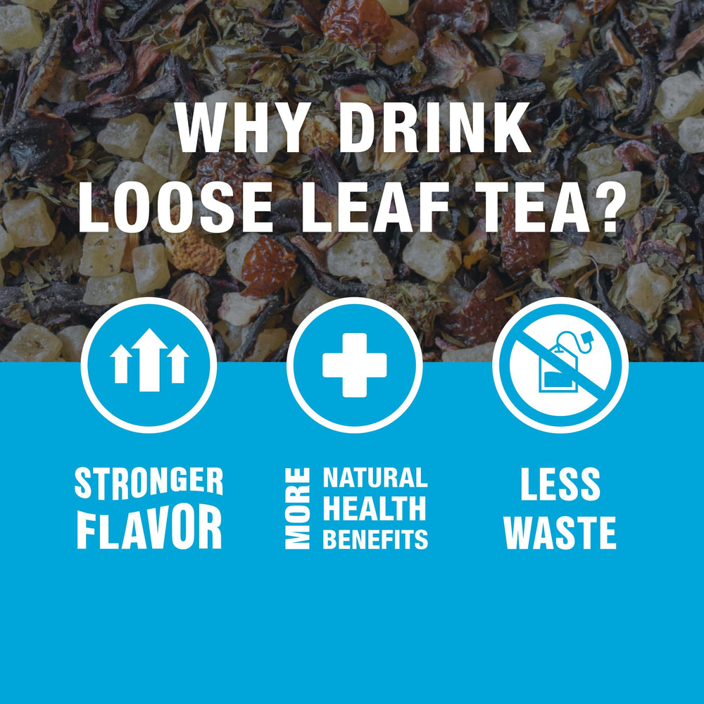 Tiesta Tea Strawberry Lemonade kitchen scene, ready-to-brew ambiance for tea lovers.