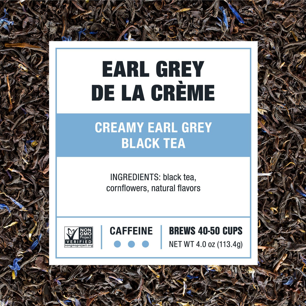 Tiesta Tea vanilla and blue mallow flowers create a creamy floral aroma.