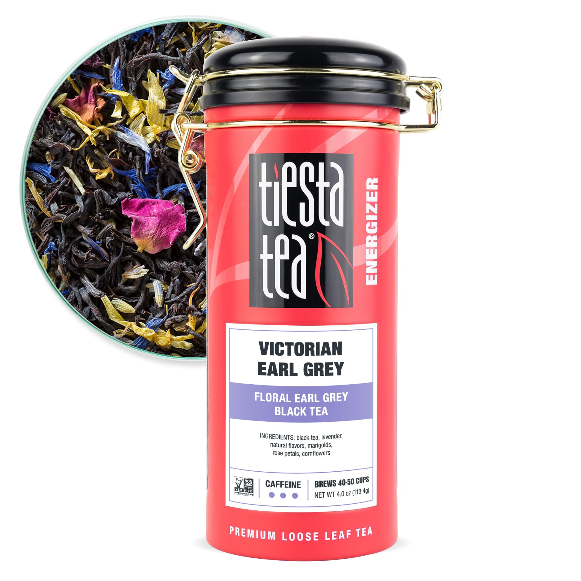 Tiesta Tea Victorian Earl Grey loose-leaf offers a bright bergamot aroma for elegant mornings.