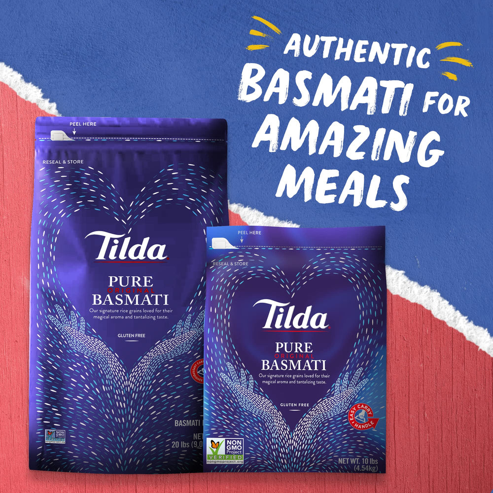 Non-BPA packaging protecting freshness and taste of Tilda Pure Basmati