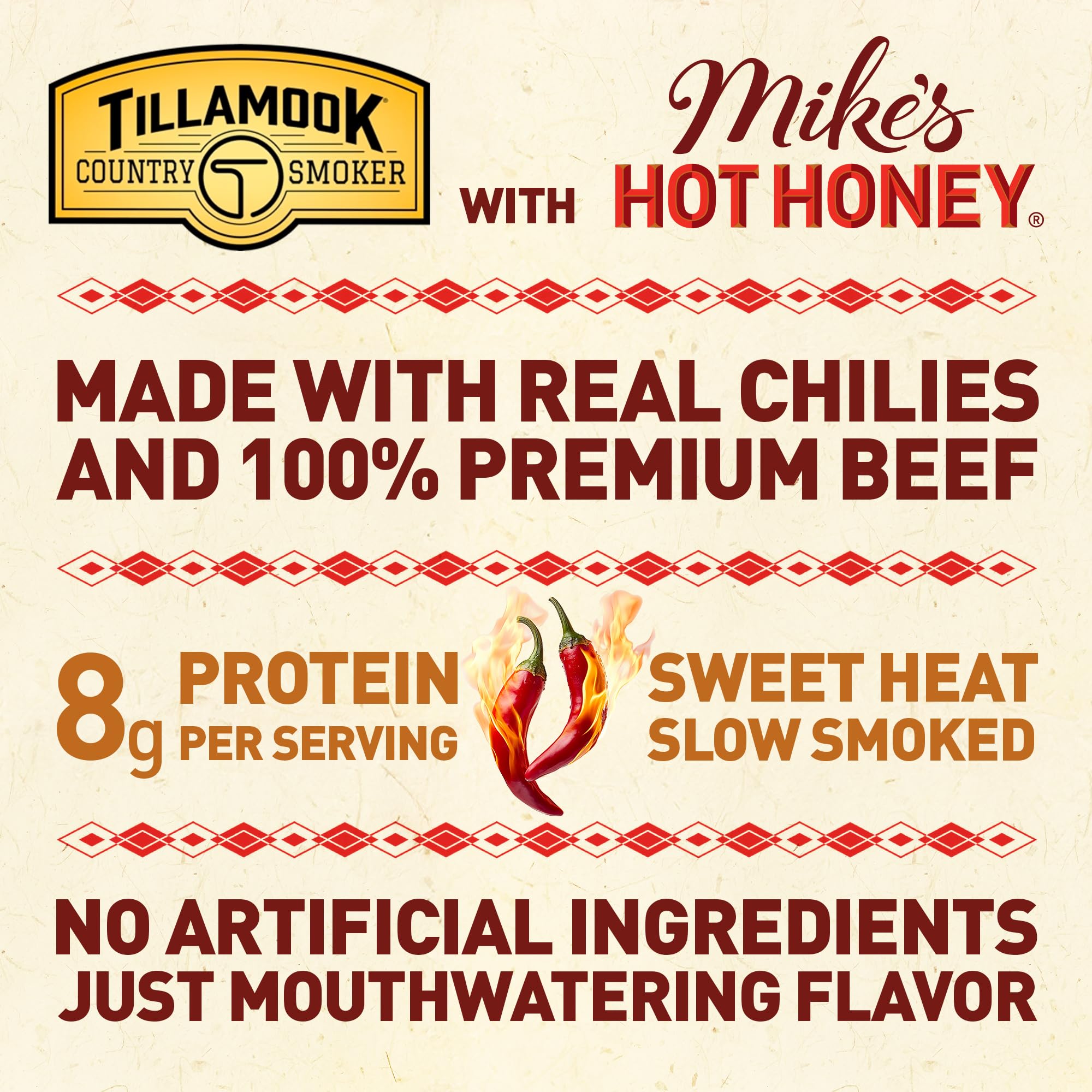 Tillamook Country Smoker beef sausage served on plate as quick snack