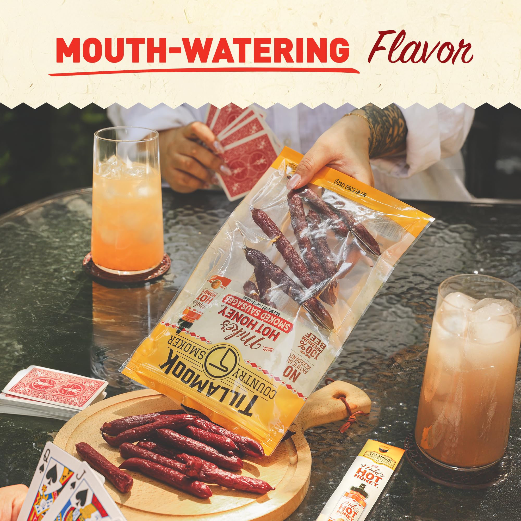 Tillamook Country Smoker beef sausage stick ready-to-eat portable protein.