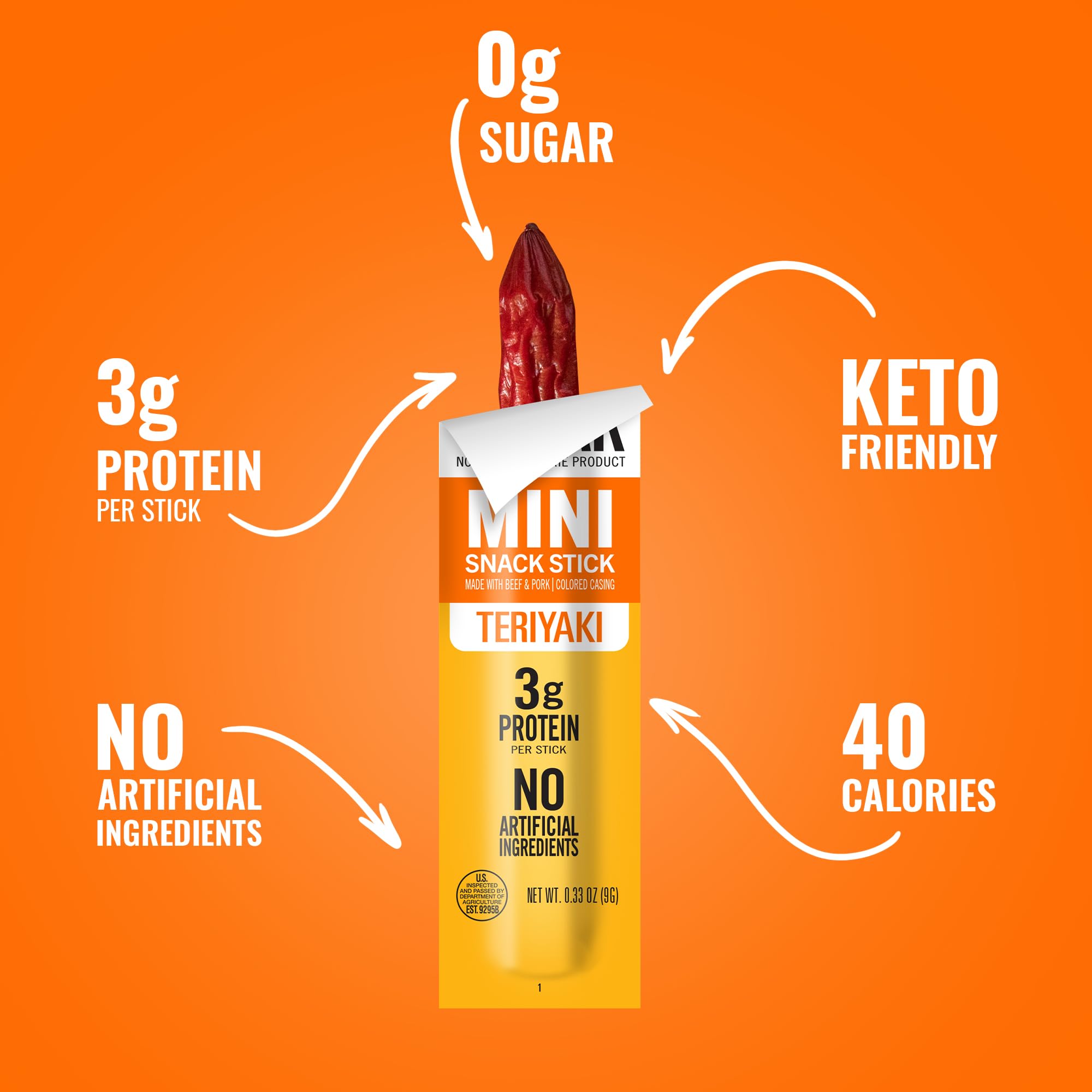 Hardwood-smoked Teriyaki minis from Tillamook for bold savory notes.