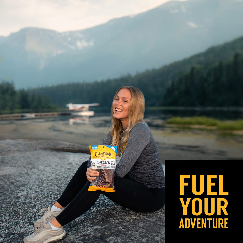 Tillamook Country Smoker keto-friendly smoked sausages – savory low-carb snack.
