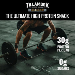 Tillamook Country Smoker packaging close-up emphasizing heritage and gluten-free ingredients.